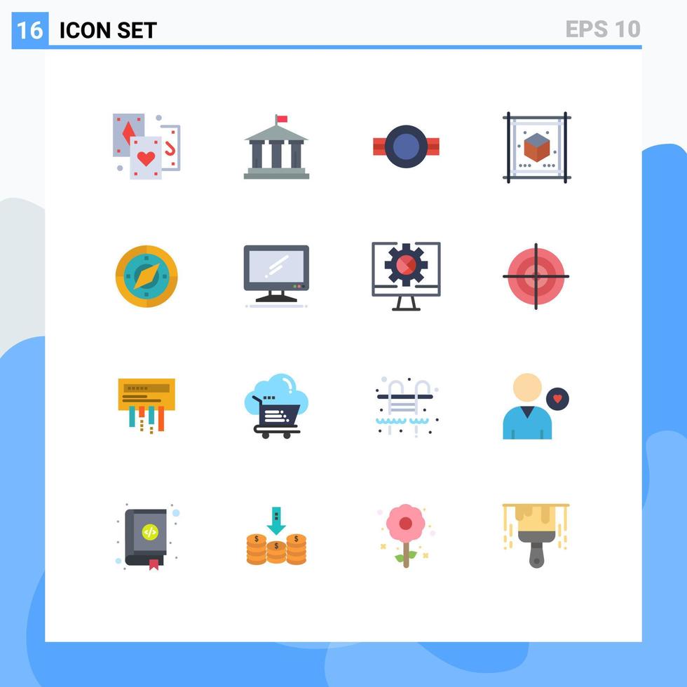 conjunto de 16 iconos modernos de la interfaz de usuario signos de símbolos para la clasificación del documento de grado de papel de navegación paquete editable de elementos de diseño de vectores creativos
