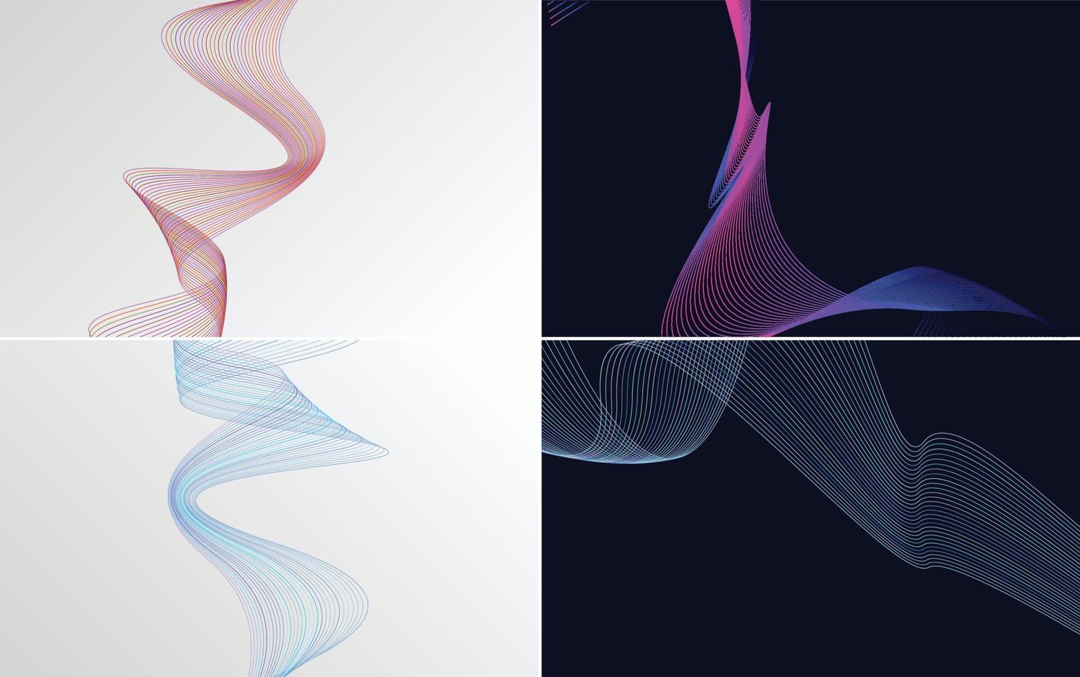 modern wave curve abstract presentation background Pack vector