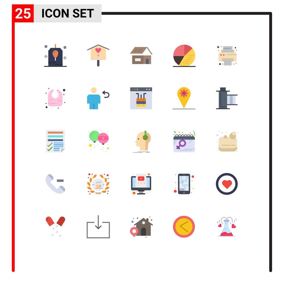 Editable Vector Line Pack of 25 Simple Flat Colors of office search building optimization engine Editable Vector Design Elements