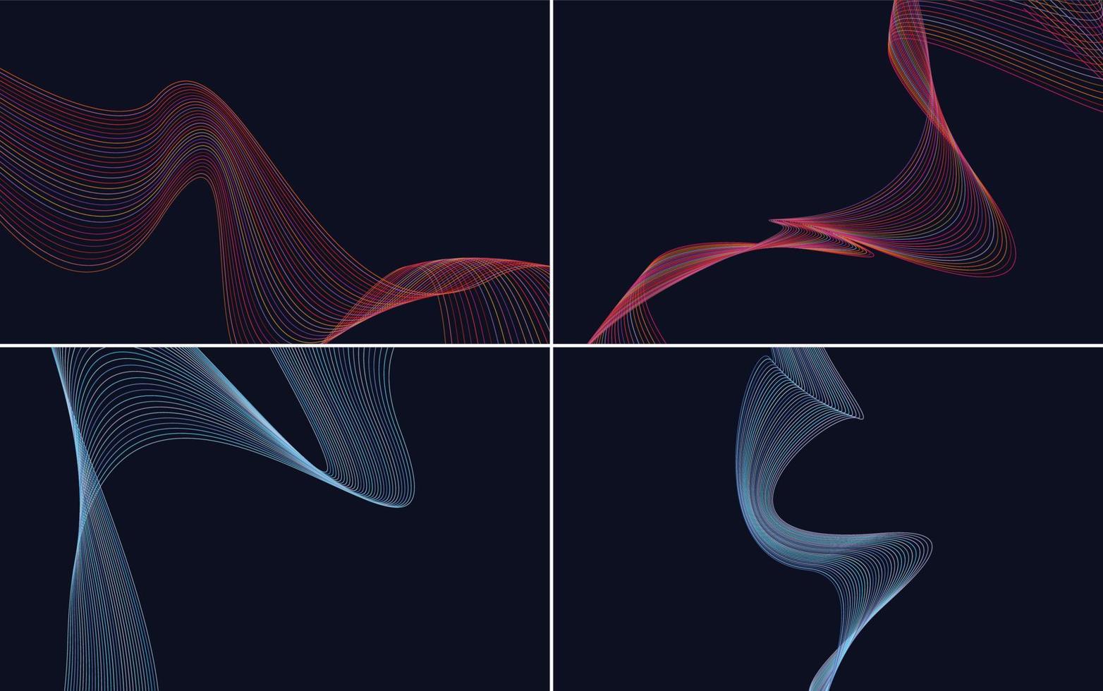 modern wave curve abstract presentation background Pack vector