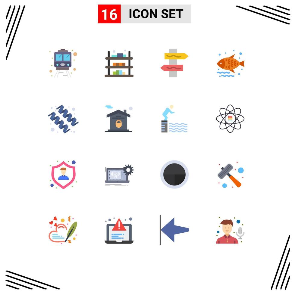 conjunto de 16 iconos modernos de la interfaz de usuario signos de símbolos para el índice de dieta suplementaria comida de supermercado paquete editable de elementos de diseño de vectores creativos