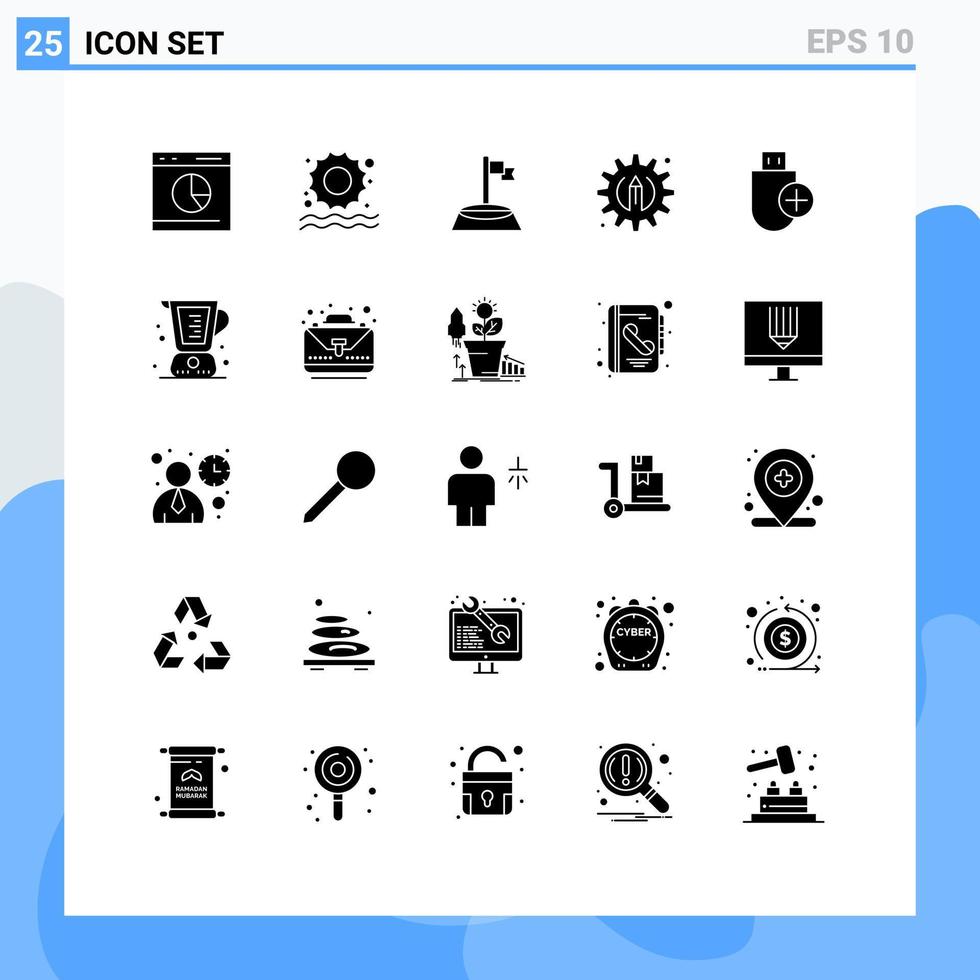 25 Creative Icons Modern Signs and Symbols of devices add corner pencil creative Editable Vector Design Elements