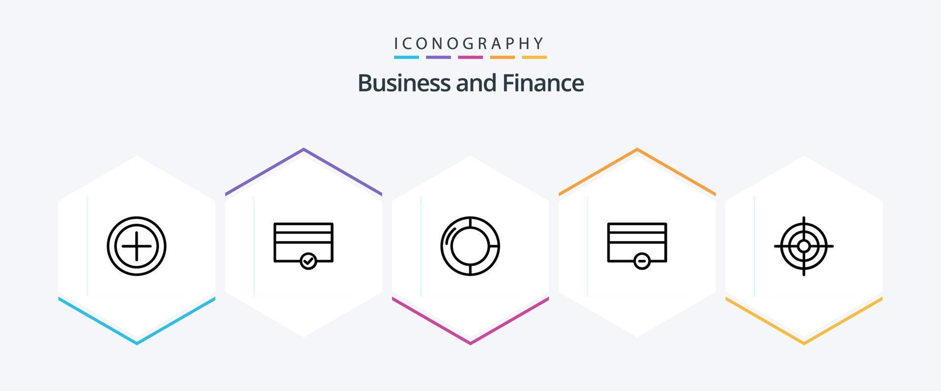 Finance 25 Line icon pack including . . money. target. finance vector