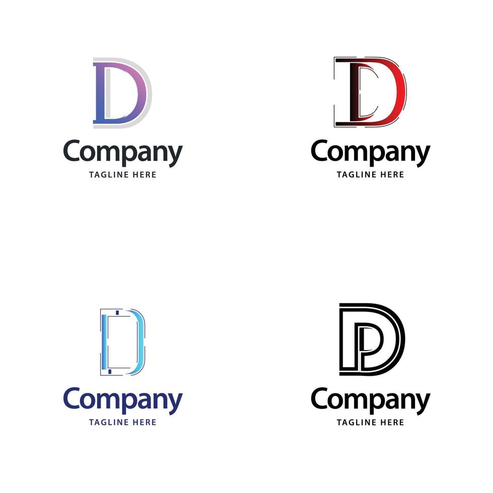 Letter D Big Logo Pack Design Creative Modern logos design for your business vector