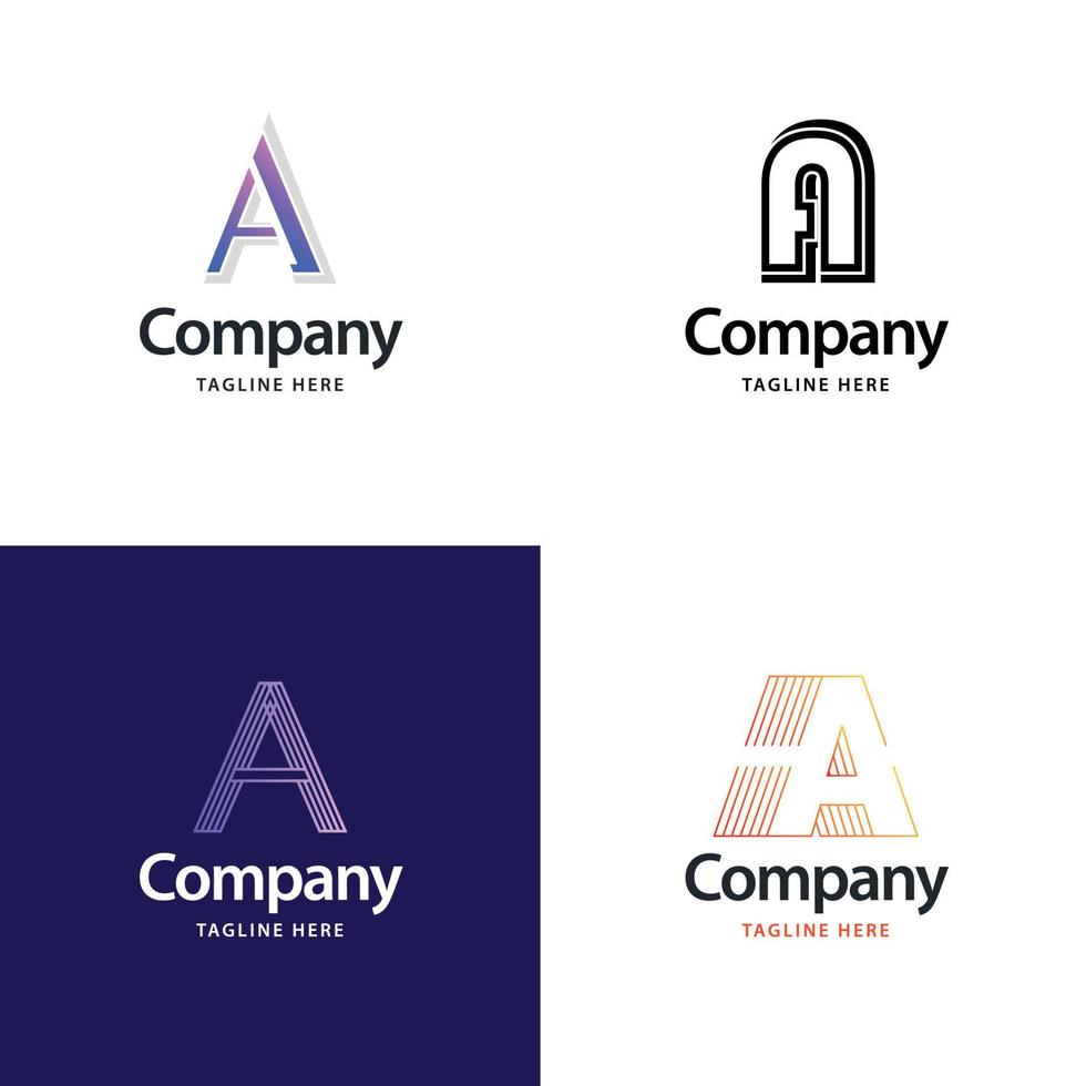 Letter A Big Logo Pack Design Creative Modern logos design for your business vector