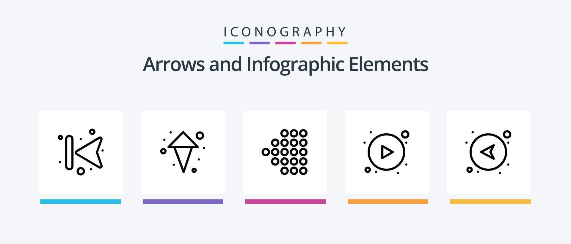 Arrow Line 5 Icon Pack Including . forward. forward. Creative Icons Design vector