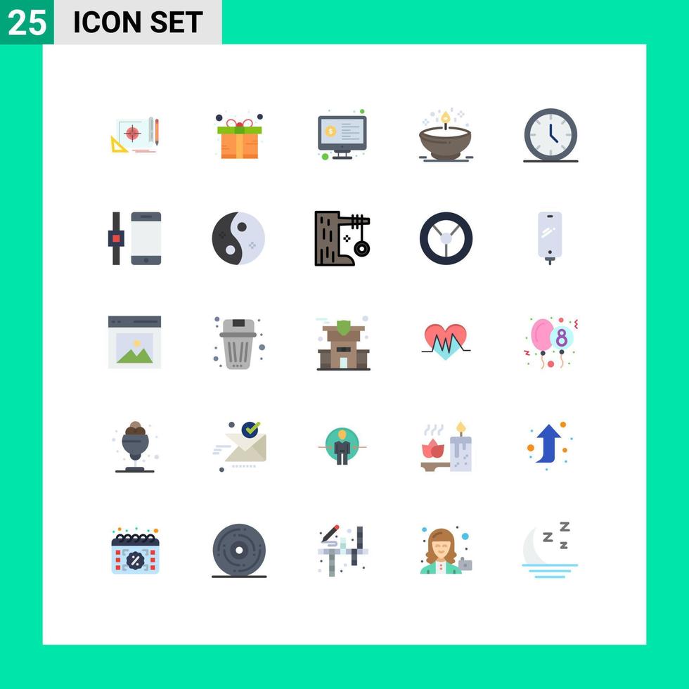 Set of 25 Modern UI Icons Symbols Signs for light dia money lamp analysis Editable Vector Design Elements