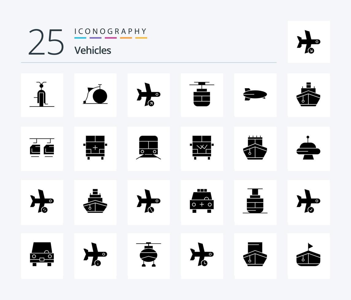 Vehicles 25 Solid Glyph icon pack including vehicles. transport. wheel. tram. take vector