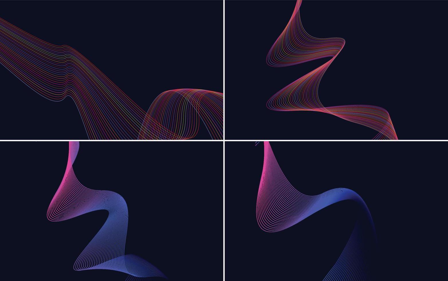 modern wave curve abstract presentation background Pack vector
