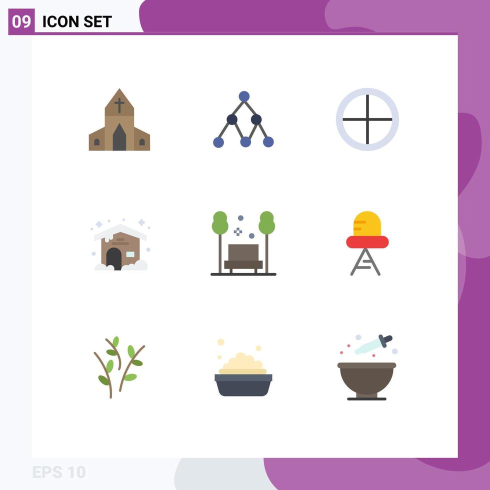 Stock Vector Icon Pack of 9 Line Signs and Symbols for public chair badge cloudy home Editable Vector Design Elements