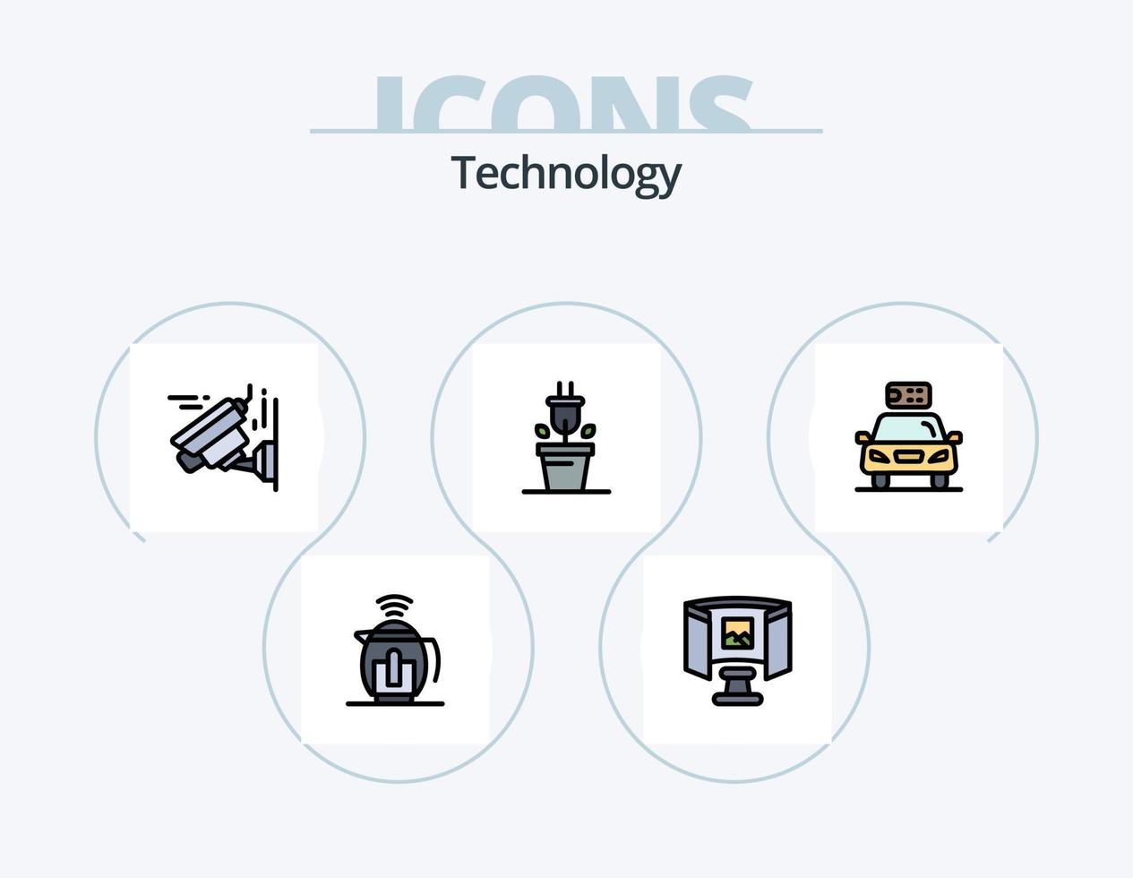 paquete de iconos llenos de línea de tecnología 5 diseño de iconos. . mapa. localización. localización. tecnología vector