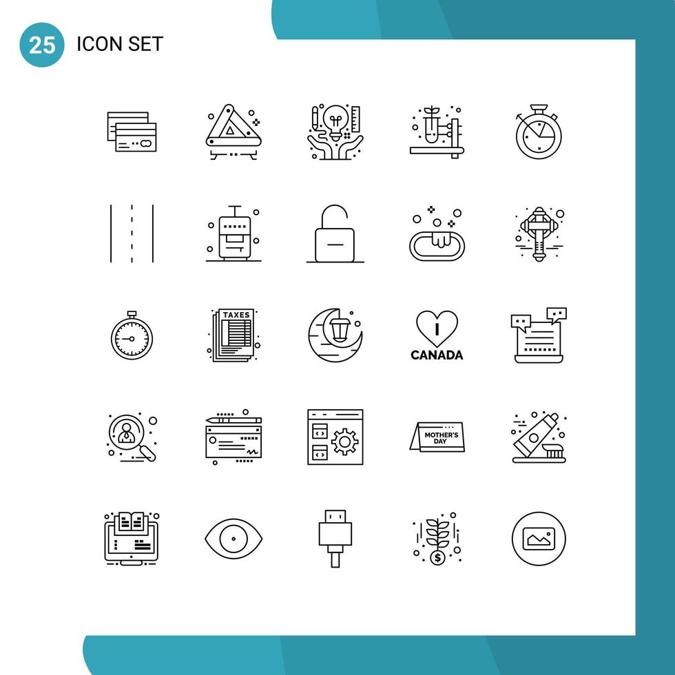 Pictogram Set of 25 Simple Lines of herbal test document emergency creative art Editable Vector Design Elements