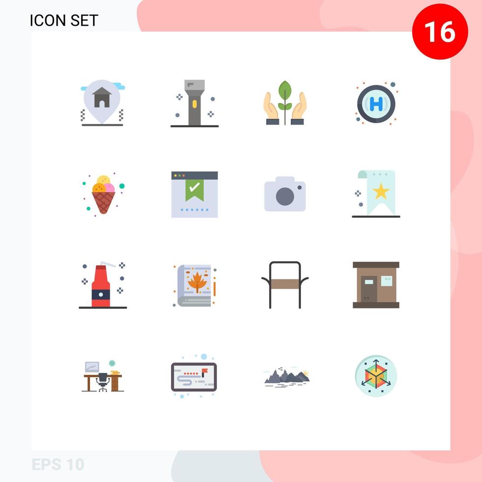 Set of 16 Modern UI Icons Symbols Signs for cream hospital technology health care energy Editable Pack of Creative Vector Design Elements