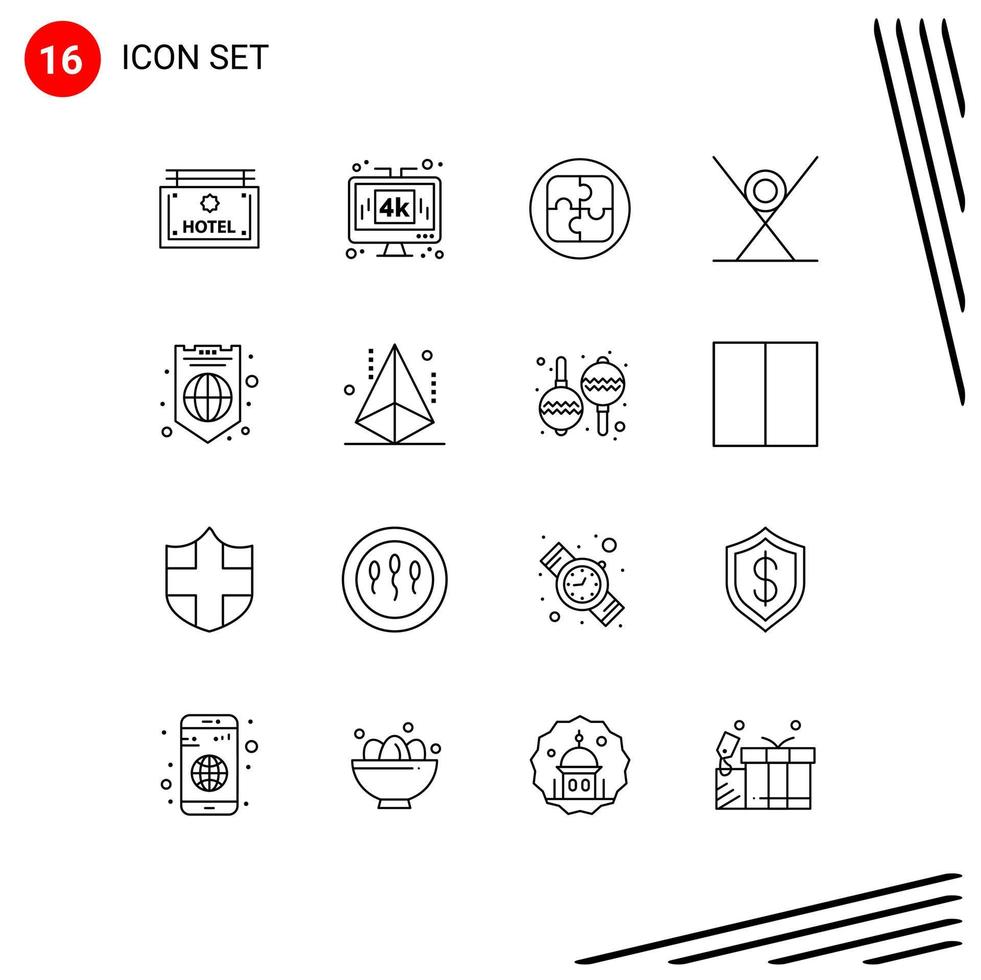 Editable Vector Line Pack of 16 Simple Outlines of sushi food lcd fast food solution Editable Vector Design Elements