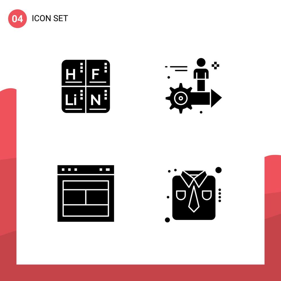 Solid Glyph Pack of Universal Symbols of periodic design medical arrow site Editable Vector Design Elements