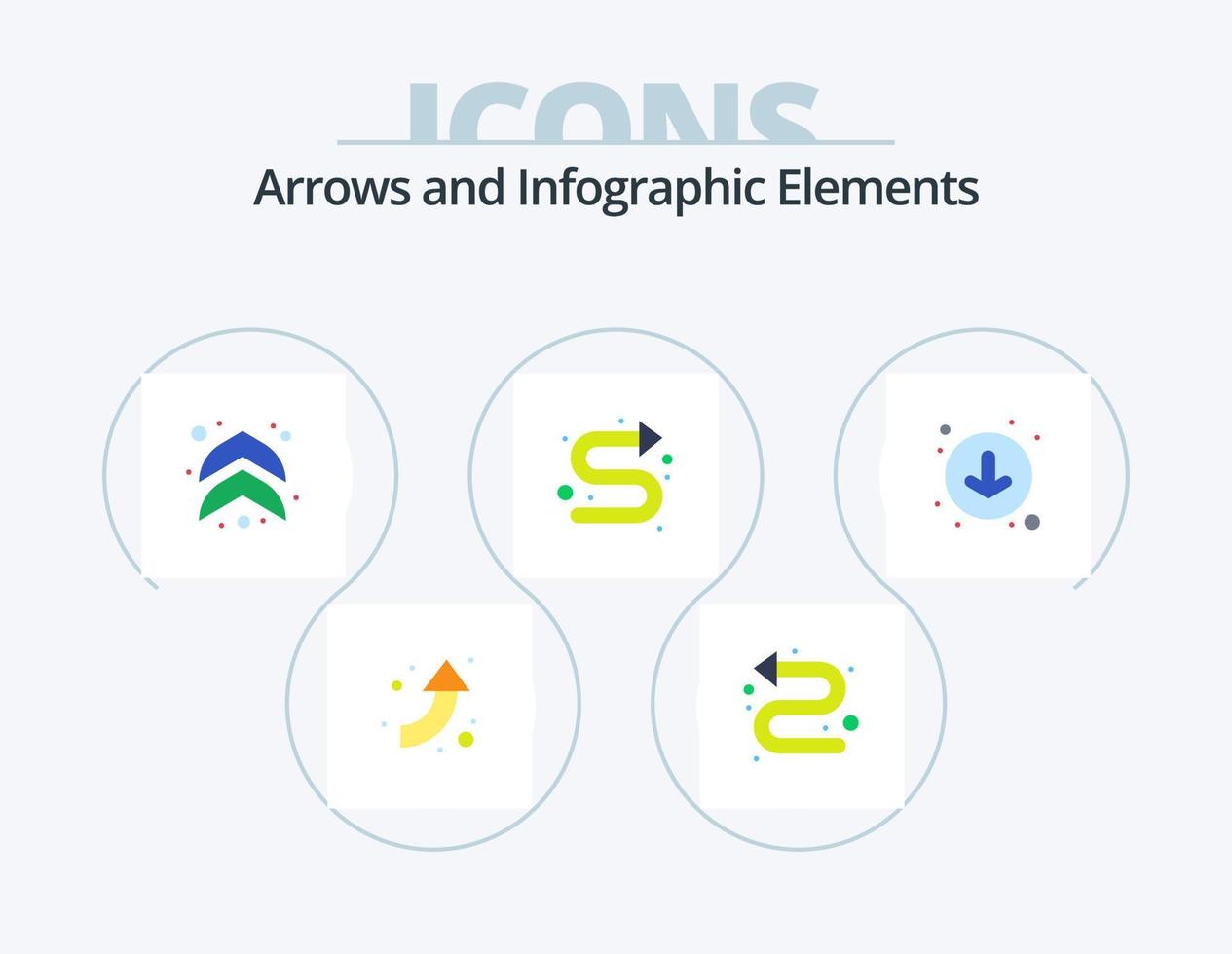 Arrow Flat Icon Pack 5 Icon Design. . circle. vector