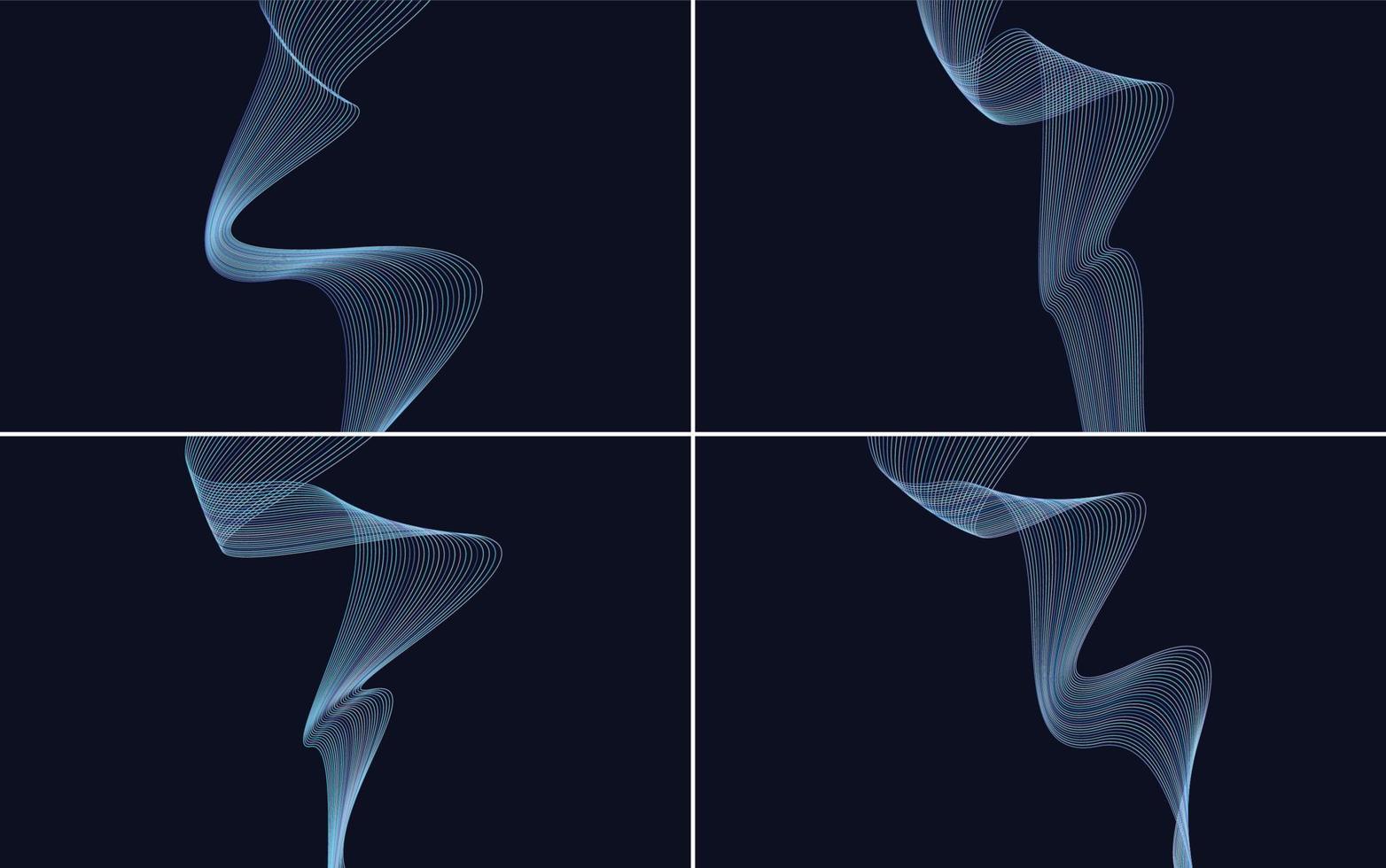 Collection of geometric minimal lines pattern set vector