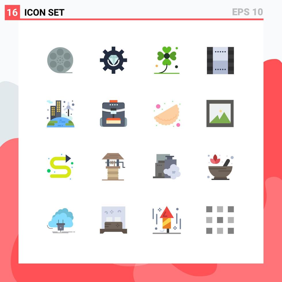 Set of 16 Modern UI Icons Symbols Signs for ui essential programming basic irish Editable Pack of Creative Vector Design Elements