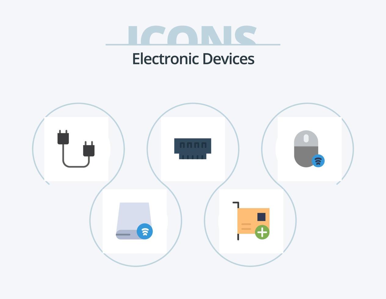 dispositivos flat icon pack 5 diseño de iconos. artilugio. ordenadores. dispositivos. hardware. dispositivos vector