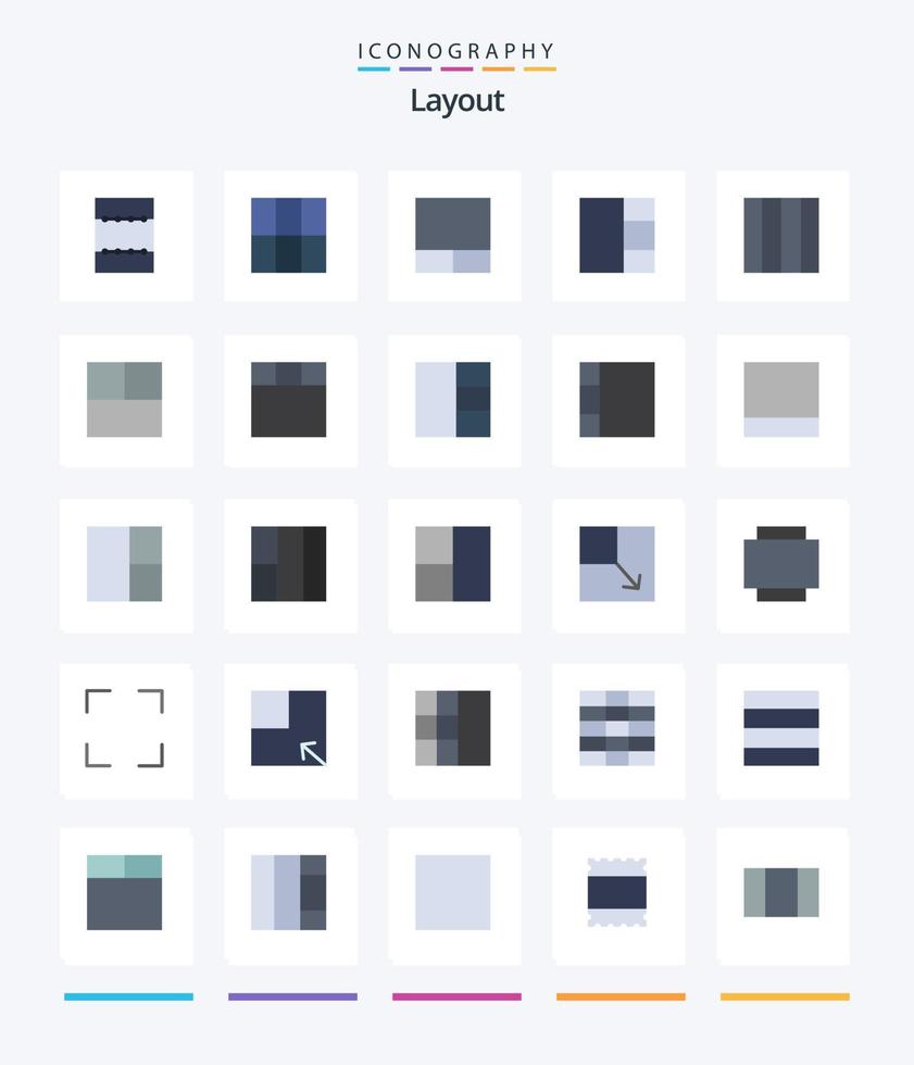 Creative Layout 25 Flat icon pack  Such As full screen. grid. rotate. view. layout vector