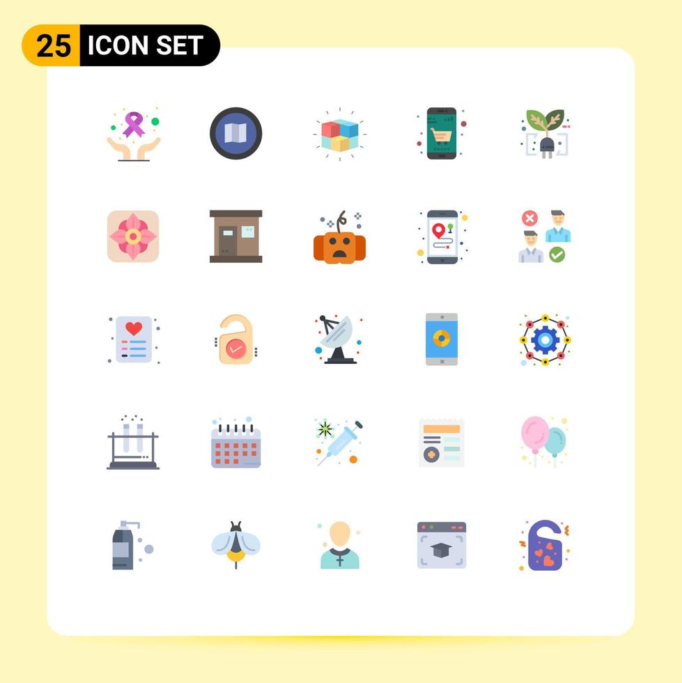 25 Creative Icons Modern Signs and Symbols of online shop business maps basket solution Editable Vector Design Elements