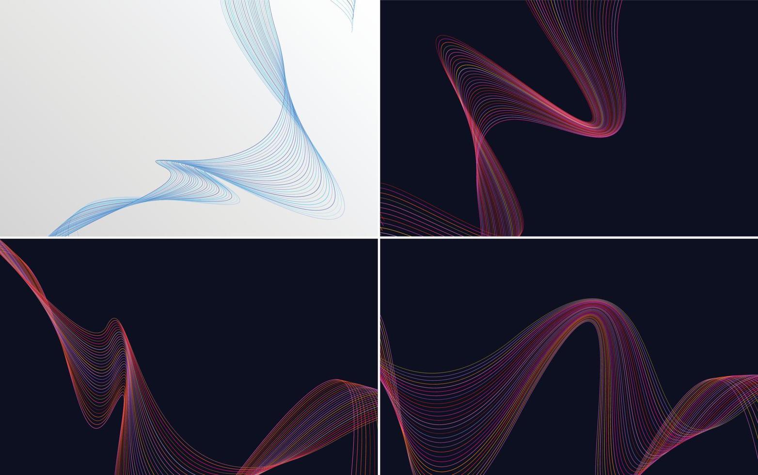 modern wave curve abstract presentation background Pack vector