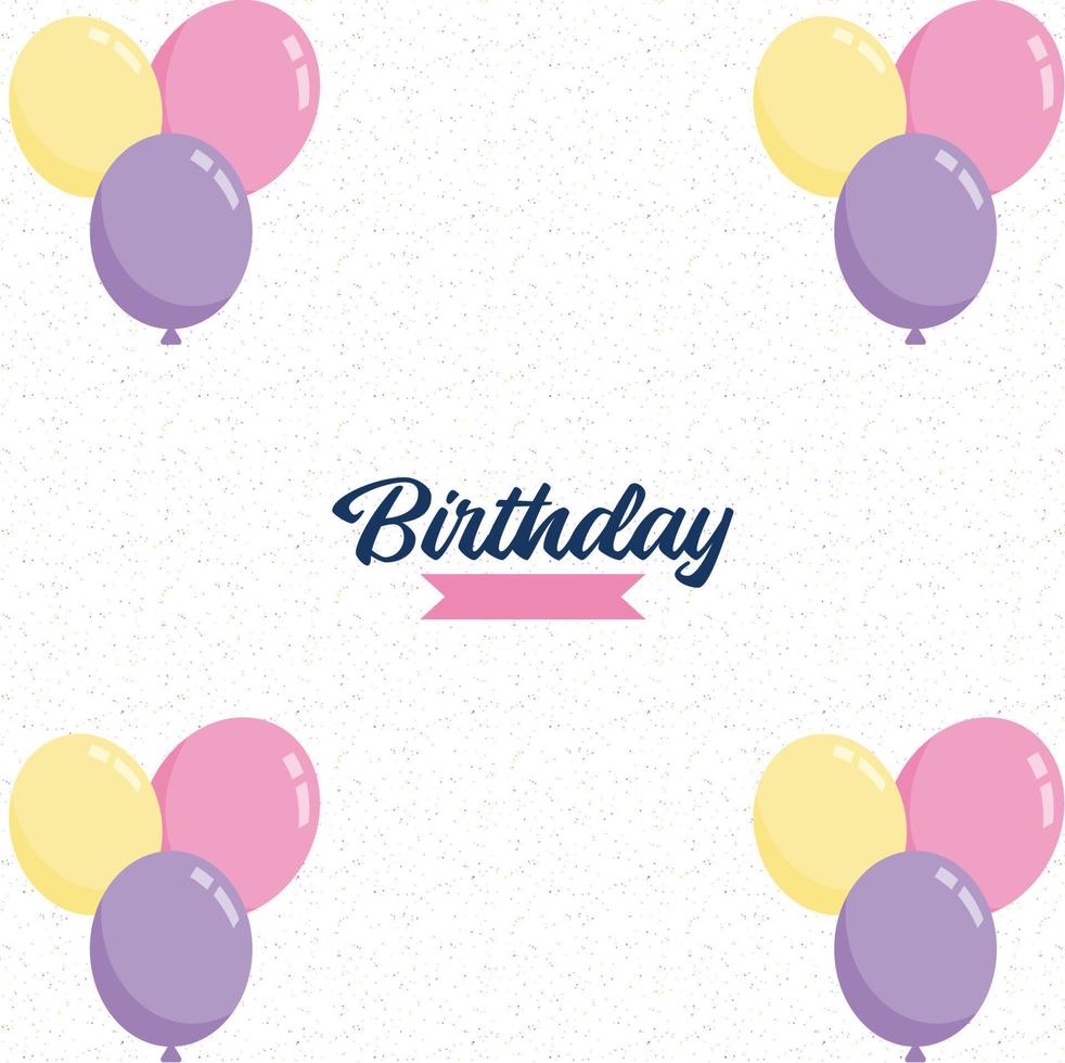 Happy Birthday To you Balloon background for party holiday birthday promotion card poster vector