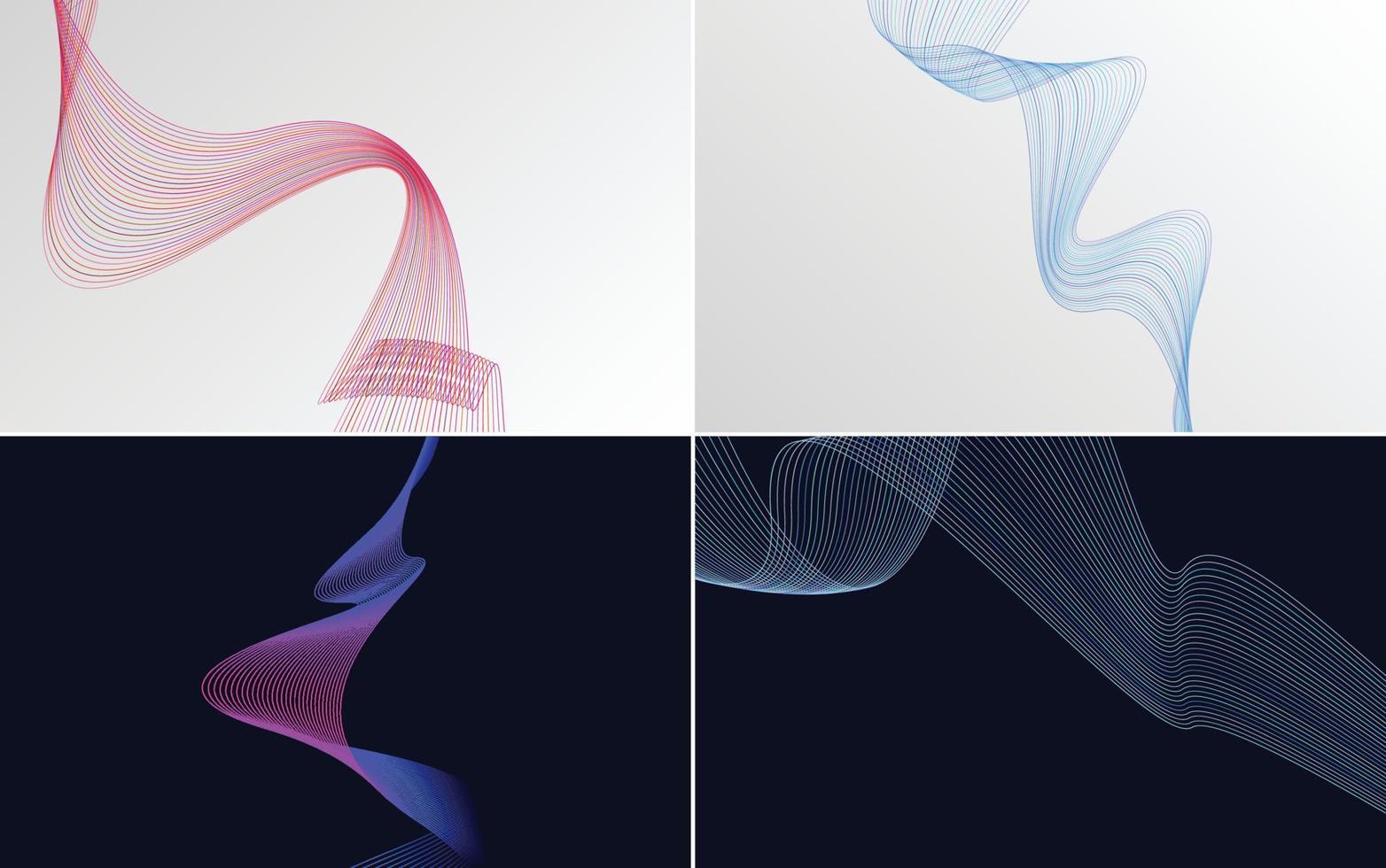 modern wave curve abstract presentation background Pack vector