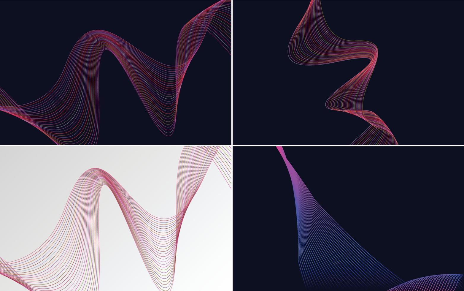 modern wave curve abstract presentation background Pack vector