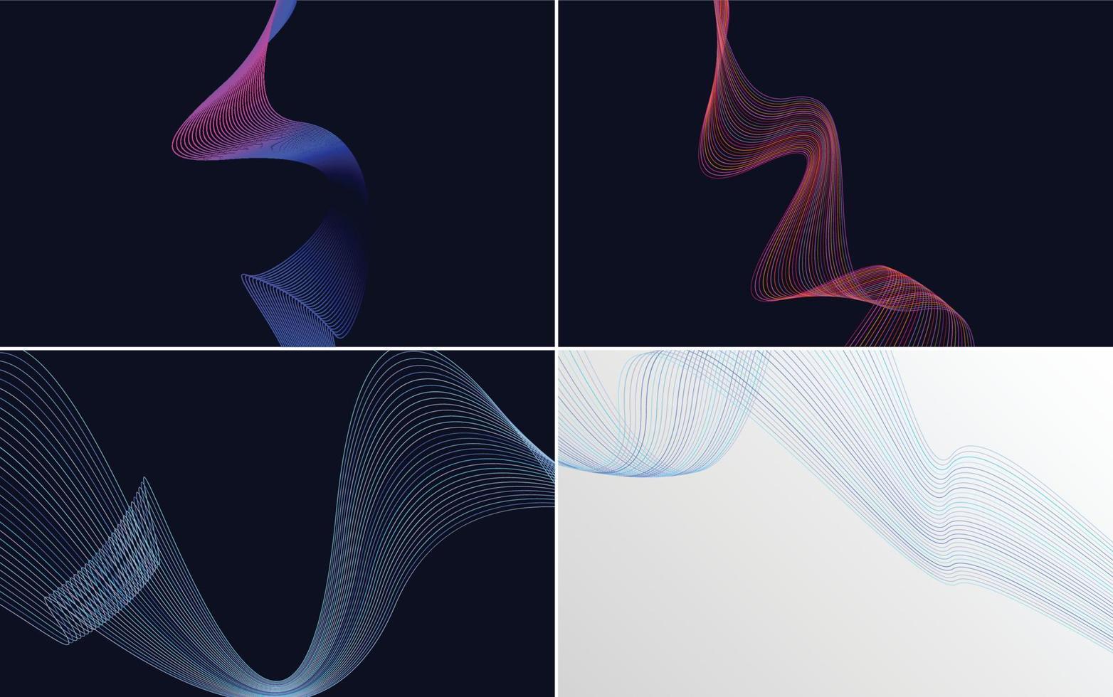 modern wave curve abstract presentation background Pack vector