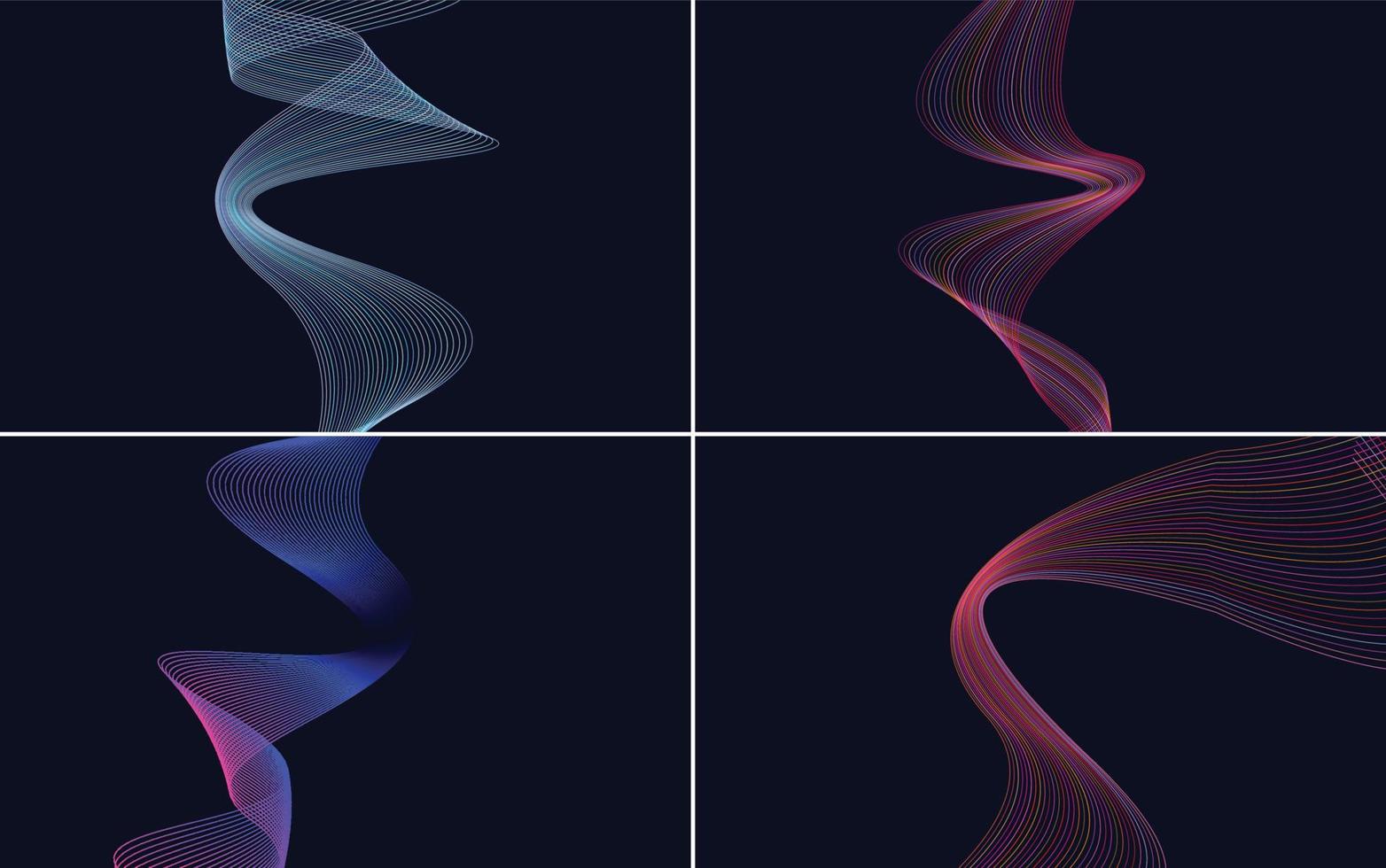 modern wave curve abstract presentation background Pack vector