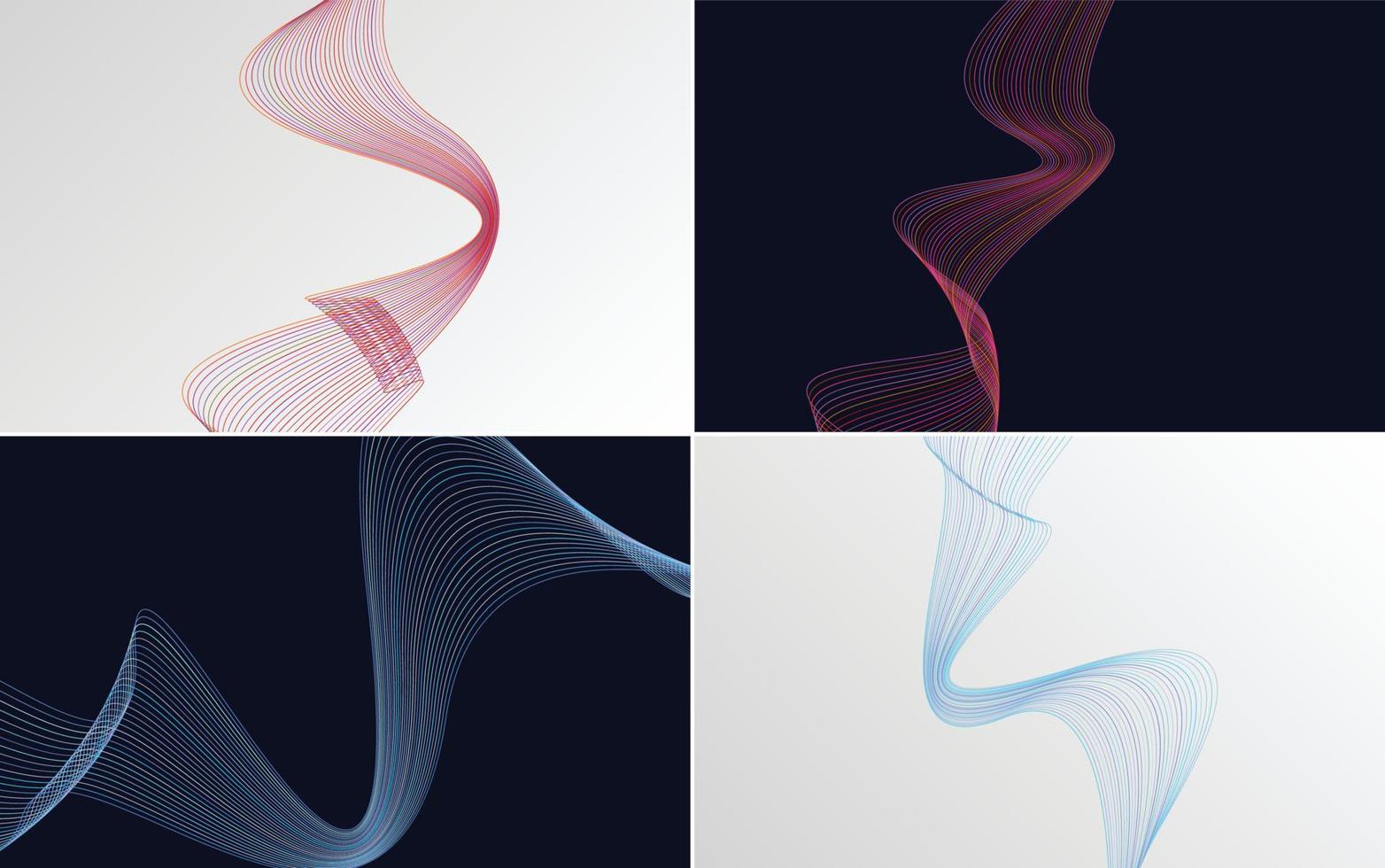 modern wave curve abstract presentation background Pack vector