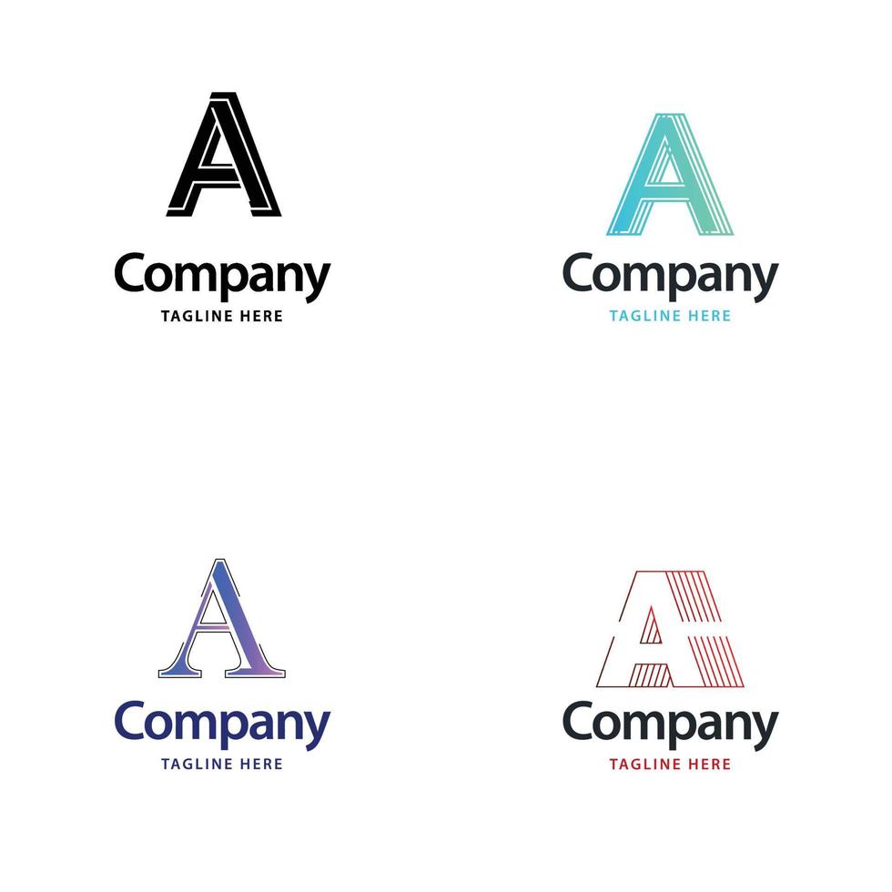 Letter A Big Logo Pack Design Creative Modern logos design for your business vector