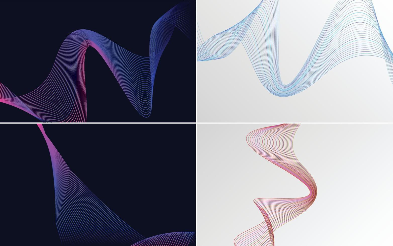 modern wave curve abstract presentation background Pack vector