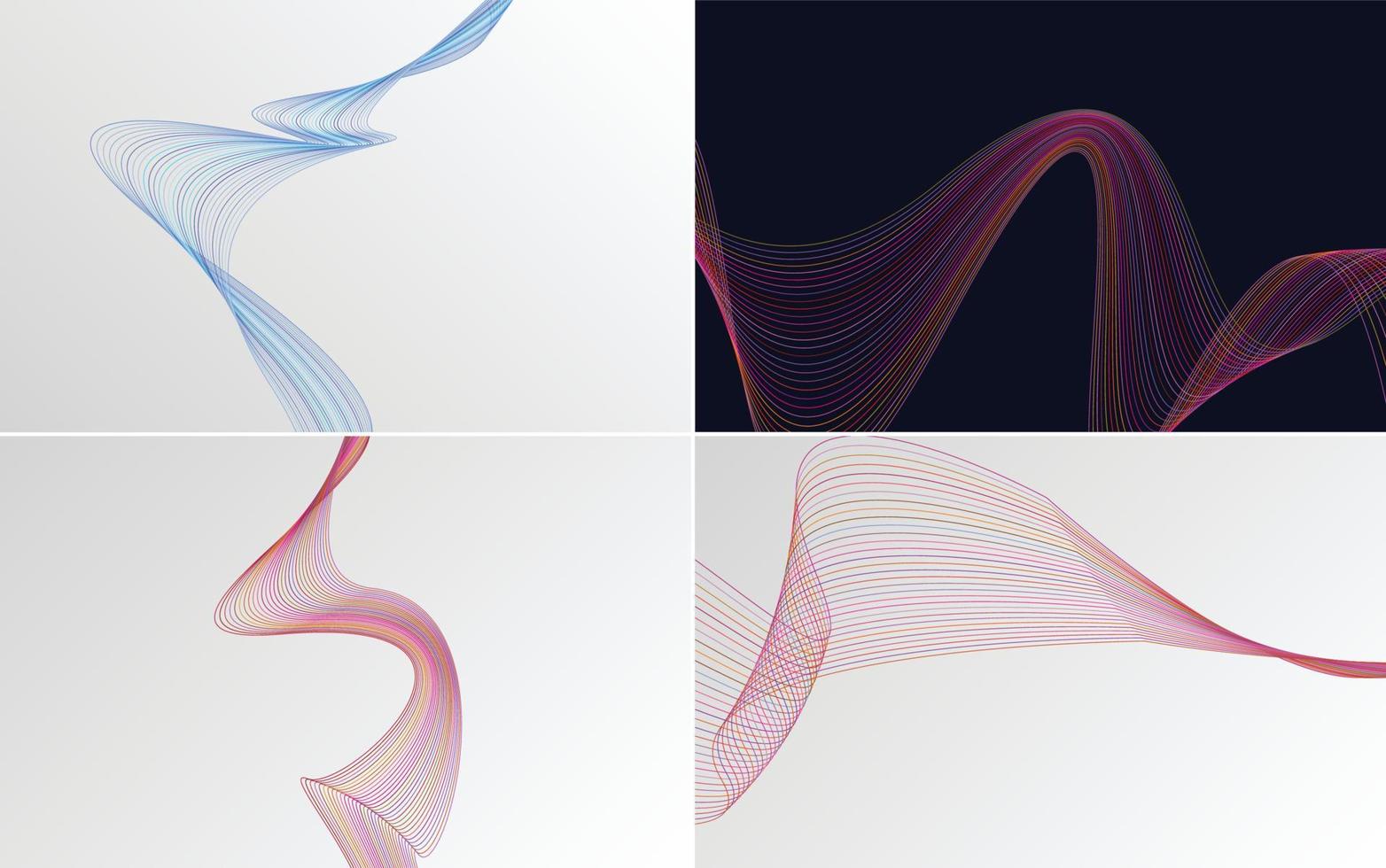 modern wave curve abstract presentation background Pack vector