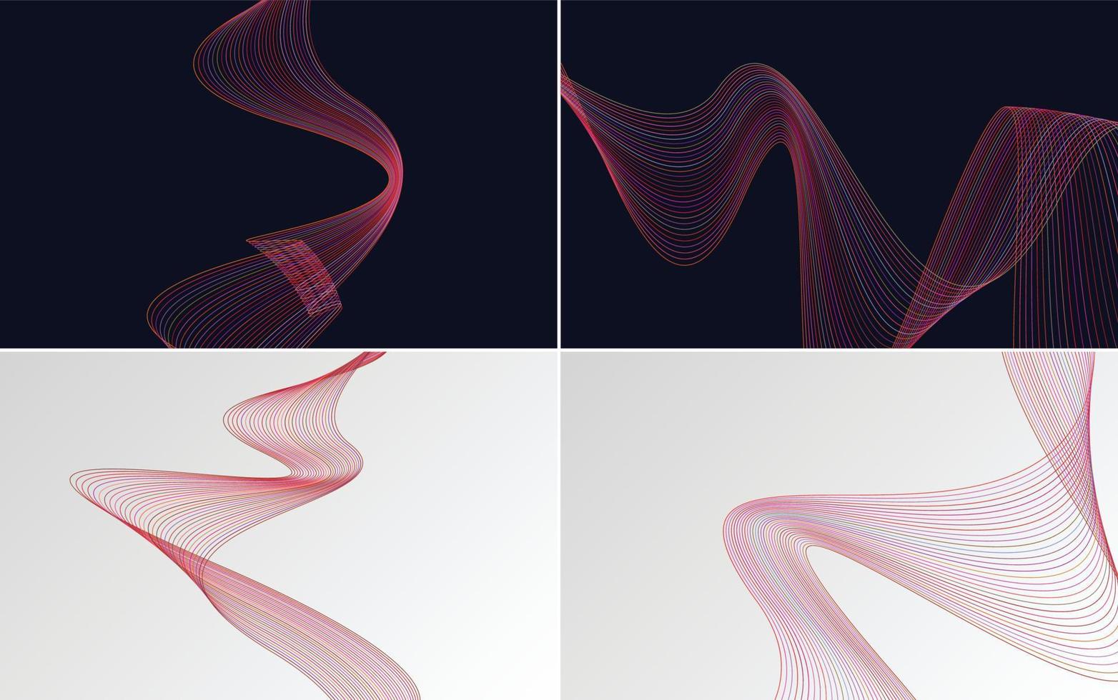 modern wave curve abstract presentation background Pack vector
