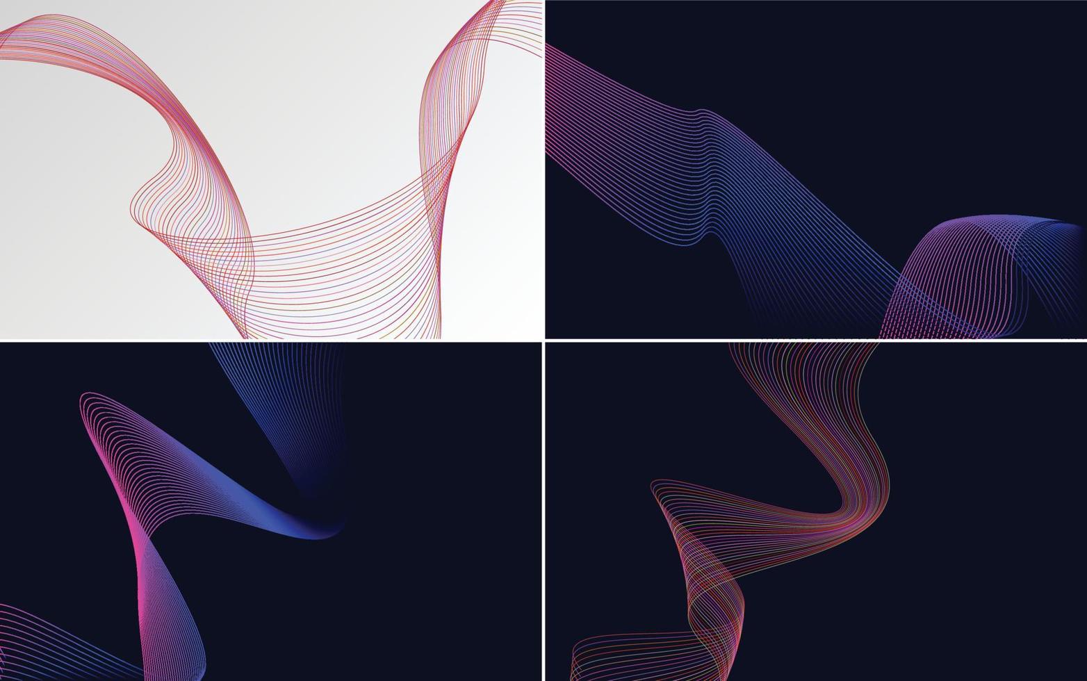 modern wave curve abstract presentation background Pack vector