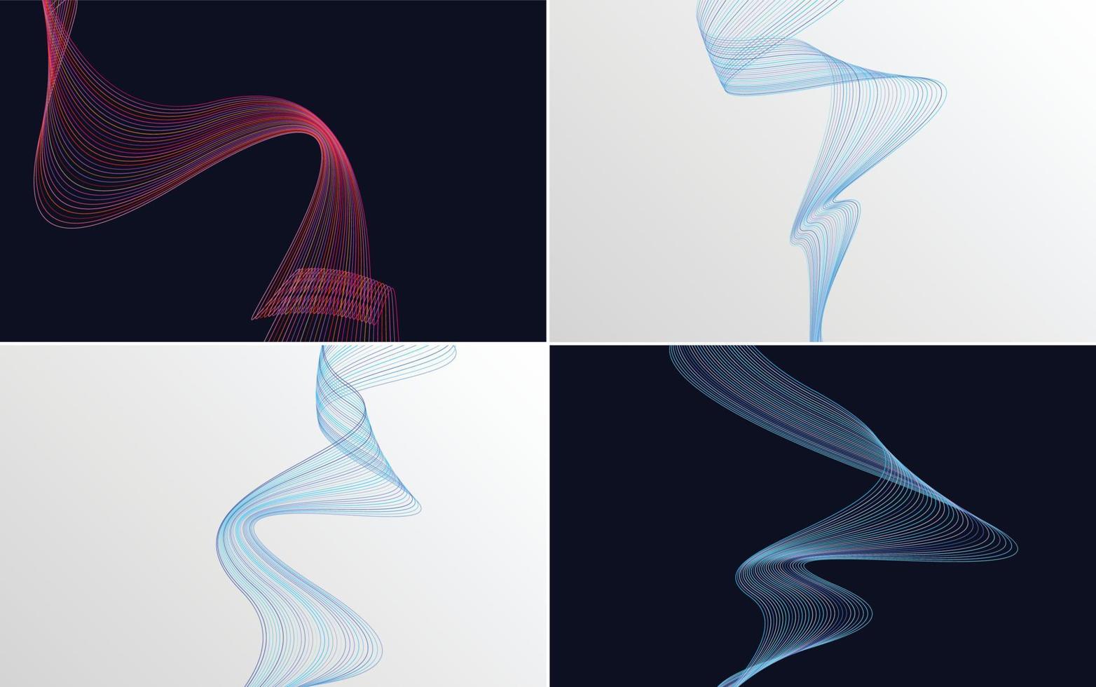 modern wave curve abstract presentation background Pack vector