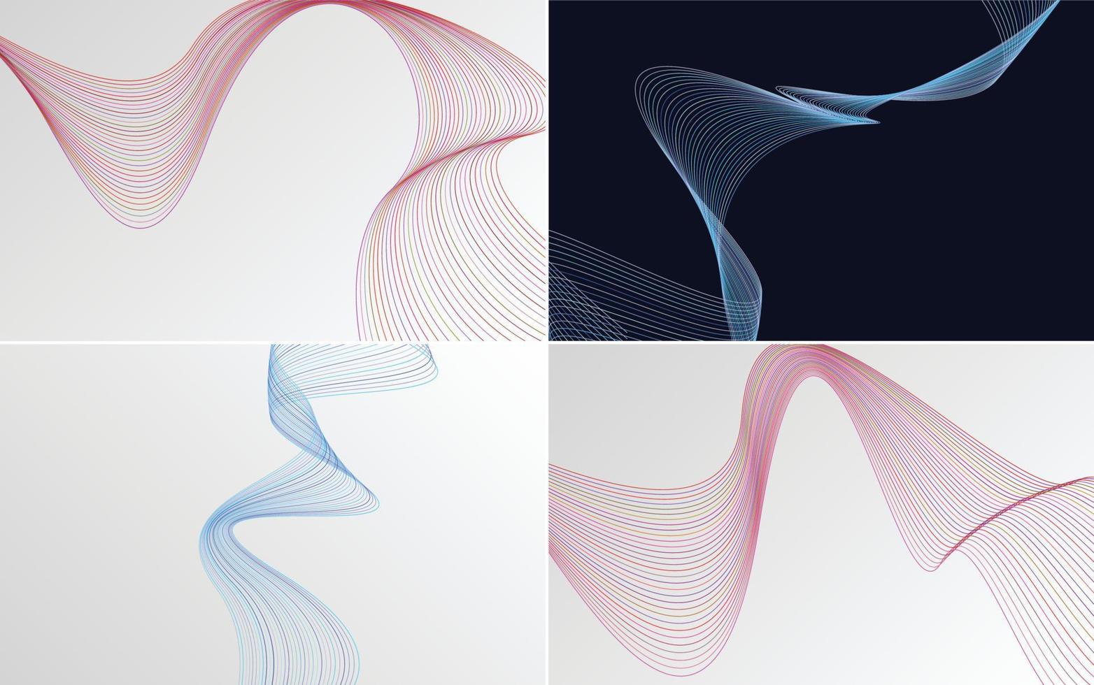 modern wave curve abstract presentation background Pack vector