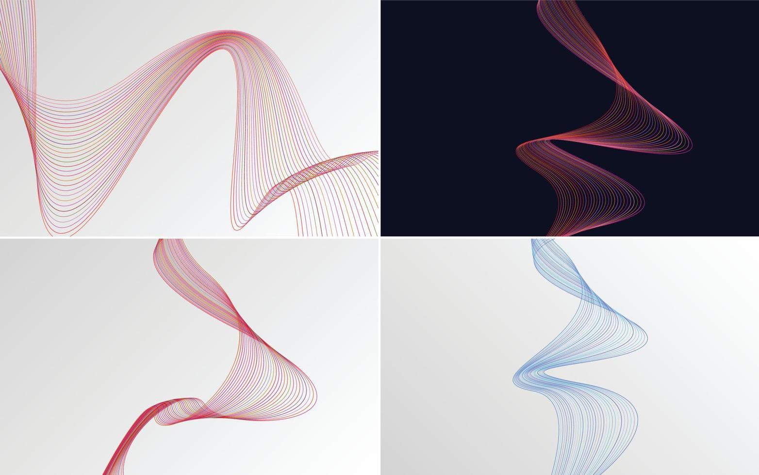 modern wave curve abstract presentation background Pack vector