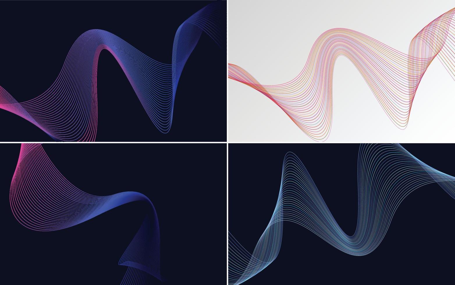 Collection of geometric minimal lines pattern set vector