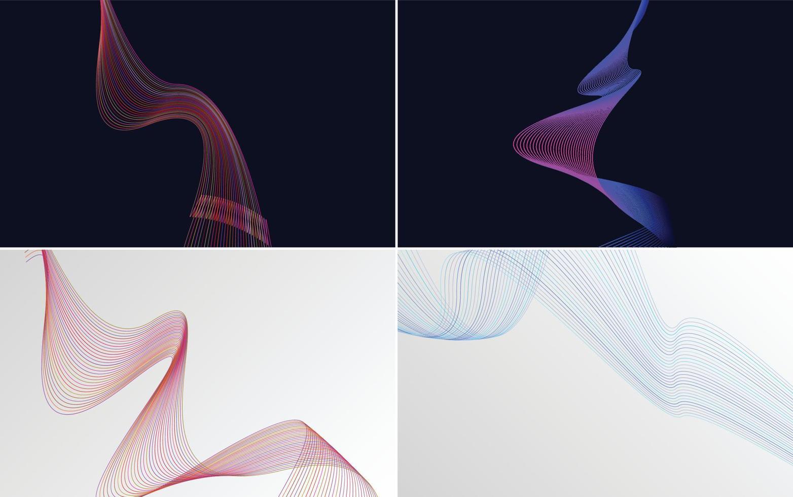 modern wave curve abstract presentation background Pack vector