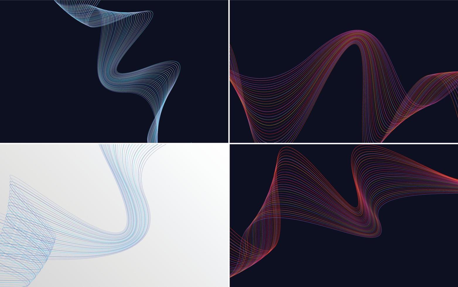 modern wave curve abstract presentation background Pack vector