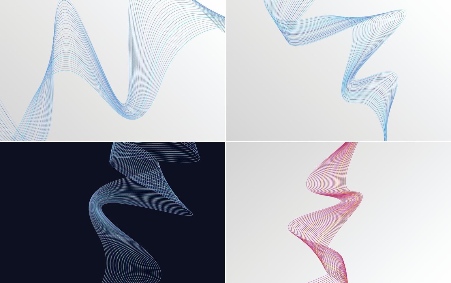 modern wave curve abstract presentation background Pack vector