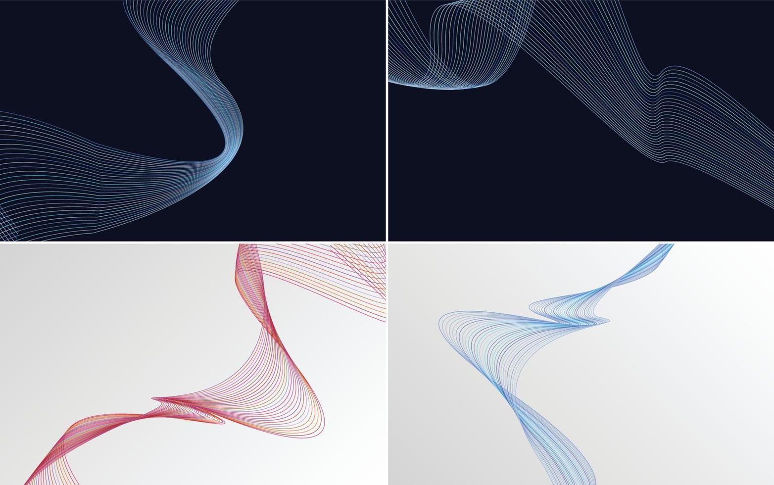 modern wave curve abstract presentation background Pack vector