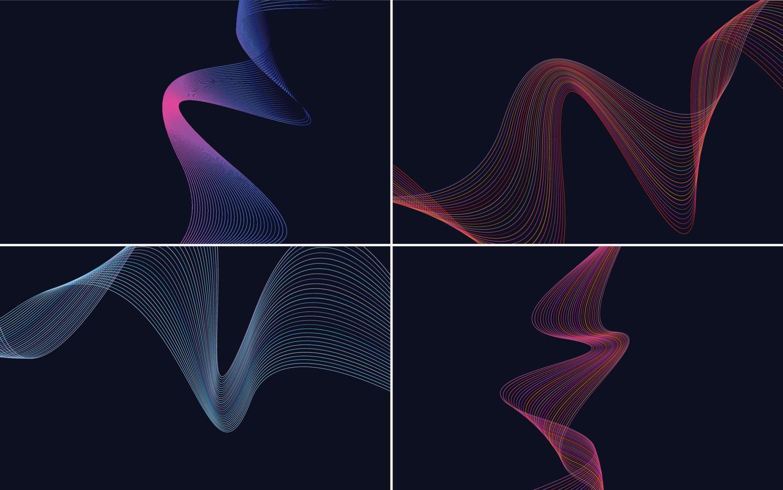 modern wave curve abstract presentation background Pack vector