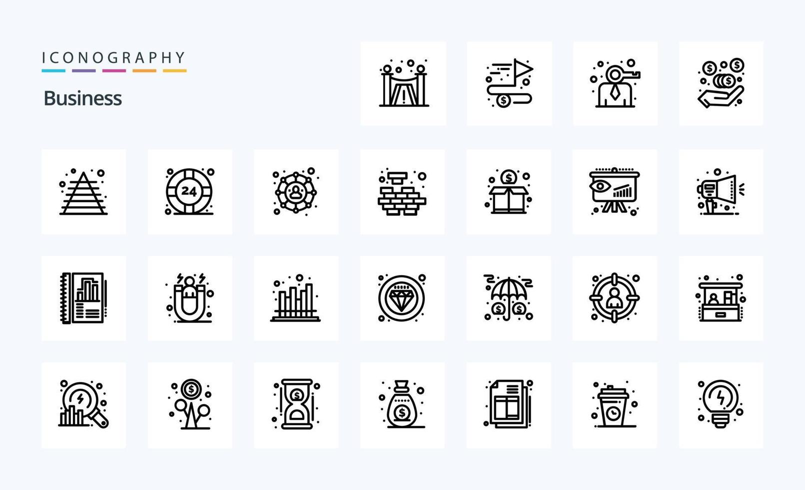25 Business Line icon pack vector