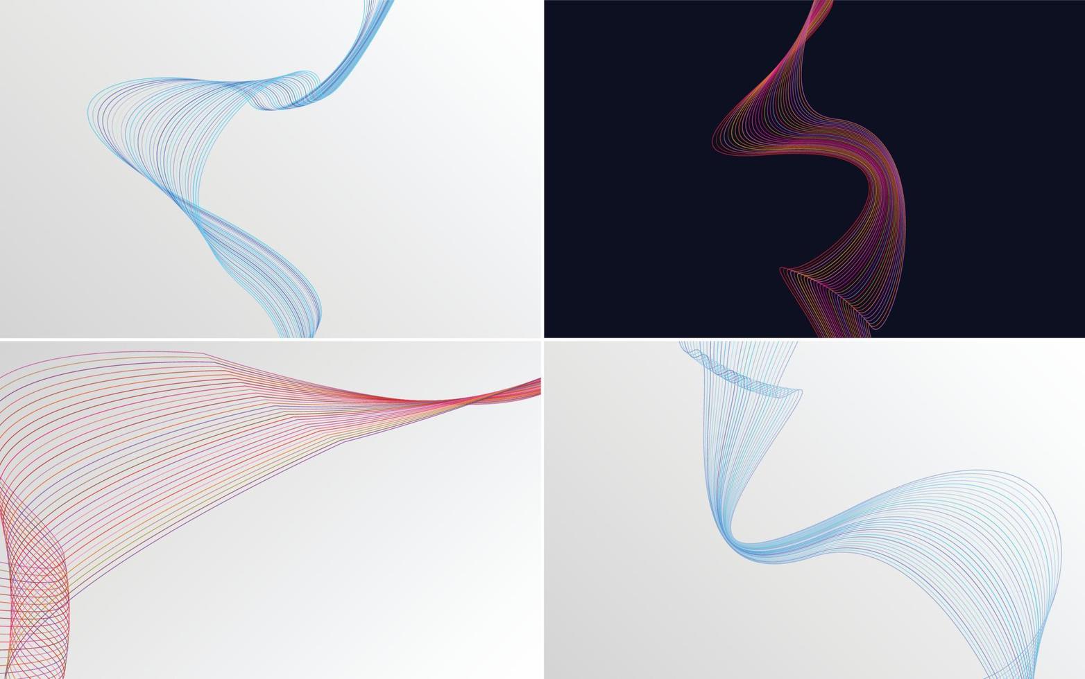 modern wave curve abstract presentation background Pack vector