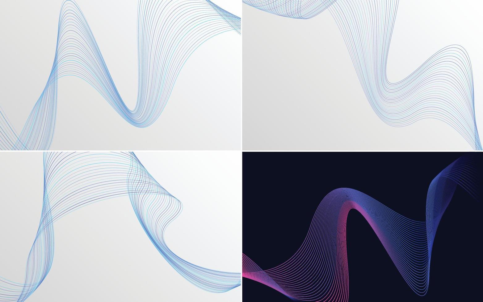 modern wave curve abstract presentation background Pack vector