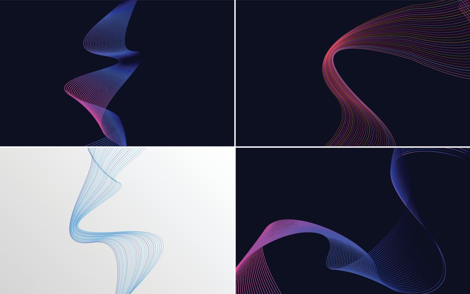 modern wave curve abstract presentation background Pack vector